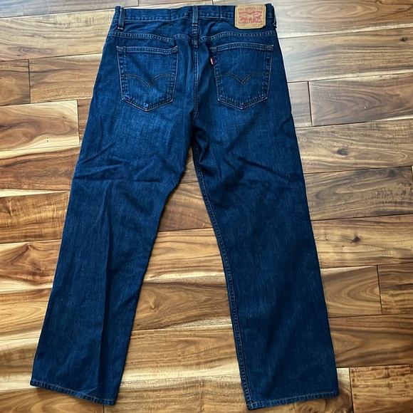 Levi’s Men’s 569 Loose Straight Fit Dark Wash Denim Jeans 33x32 - Picture 4 of 5